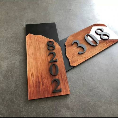 Sign made of wood and plexiglas Sign made of wood and plexiglas