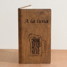 Wooden menu 16x30cm