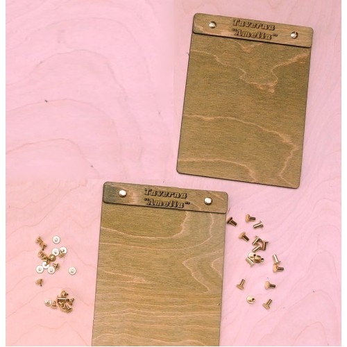 Wooden menu Α4 with engraving of your choice Wooden menu Α4 with engraving of your choice