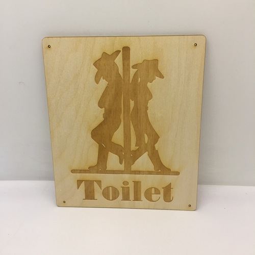 Wooden toilet sign Wooden toilet sign