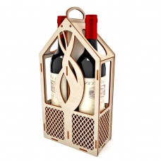 Wooden bottle case