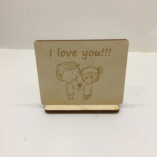 Wooden stant I love you Wooden stant I love you