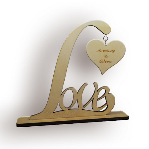 Wooden Love with names Wooden Love with names