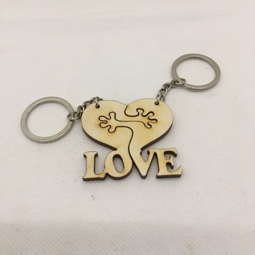 Wooden keyring love Wooden keyring love