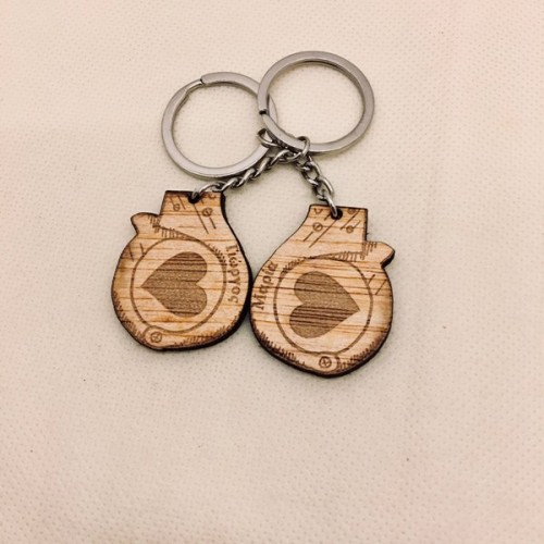 Wooden keyring set Wooden keyring set