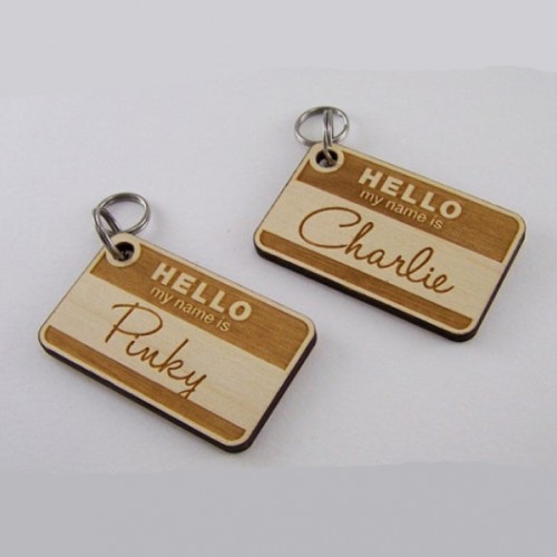 Wooden keyring with engraving of your choice