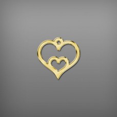 Gold mirror keyring with engraving LOVE