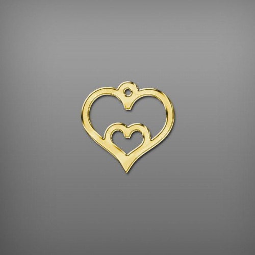 Gold mirror keyring with engraving LOVE Gold mirror keyring with engraving LOVE