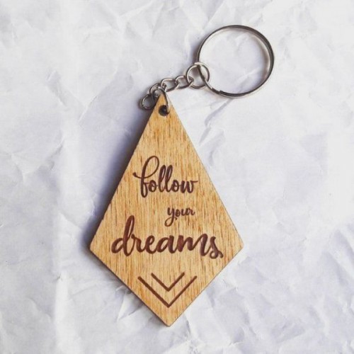 Wooden keyring with engraving of your choice