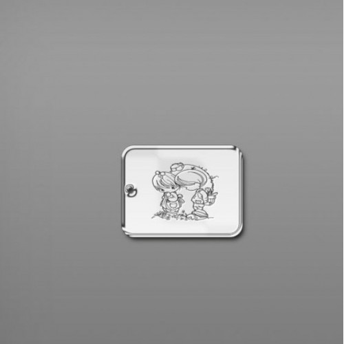 Silver mirror keyring with engraving of your choice Silver mirror keyring with engraving of your choice