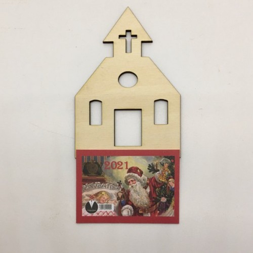 Wooden calendar – church 