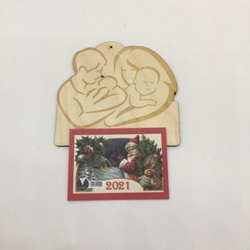 Wooden calendar- family