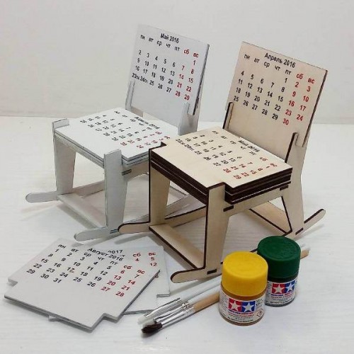 Wooden calendar – chair 