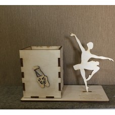 Wooden pencil case Dance teacher