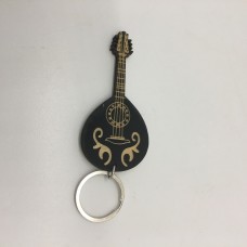 Wooden keyring  lute 
