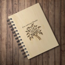 Wooden Notebook with engraving