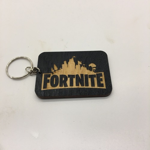 Wooden fortnite keyring
