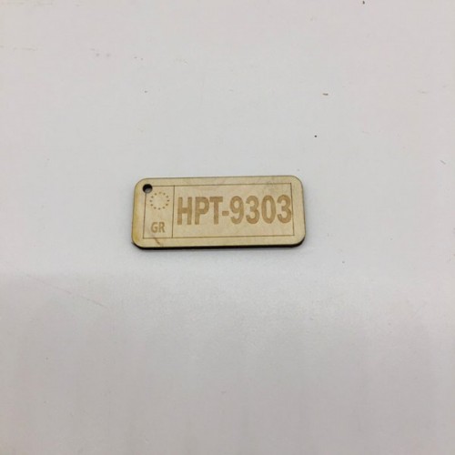 Wooden keyring car plate of your choice Wooden keyring car plate of your choice