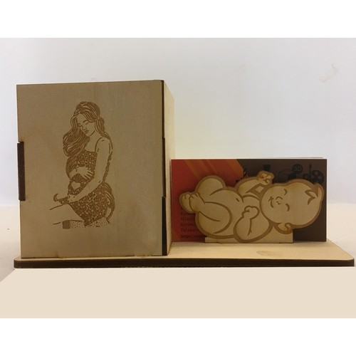 Wooden pencil case and card holder 