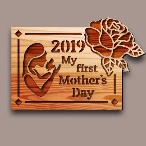 Wooden sign for mother's day 