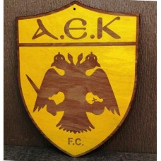 Wooden AEK FC wall decoration