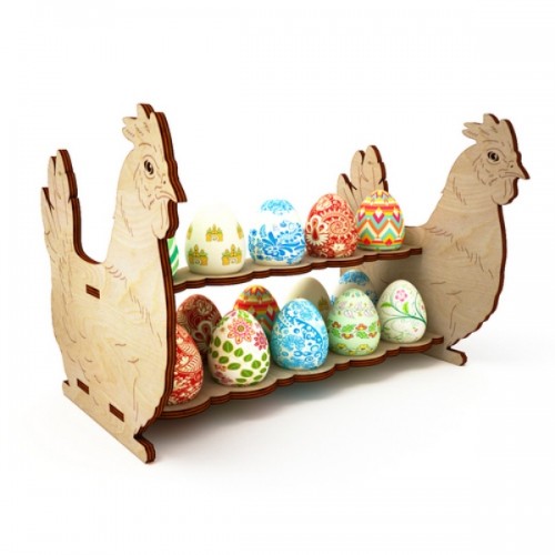 Wooden egg holder Chickens Wooden egg holder Chickens