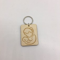 Wooden keyring for mother