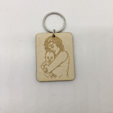 Wooden keyring for mother