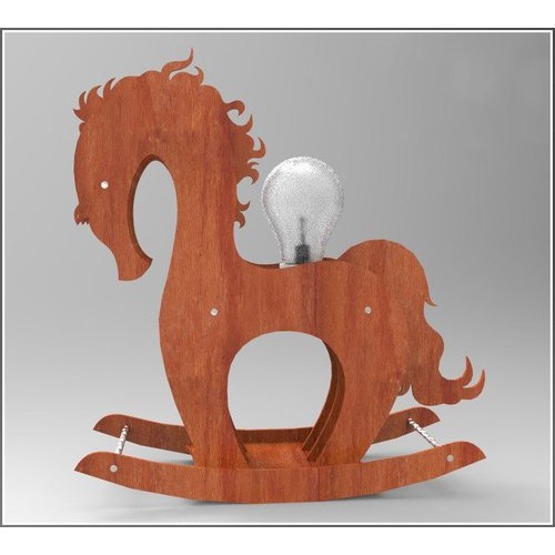 Wooden lamp Horse Wooden lamp Horse