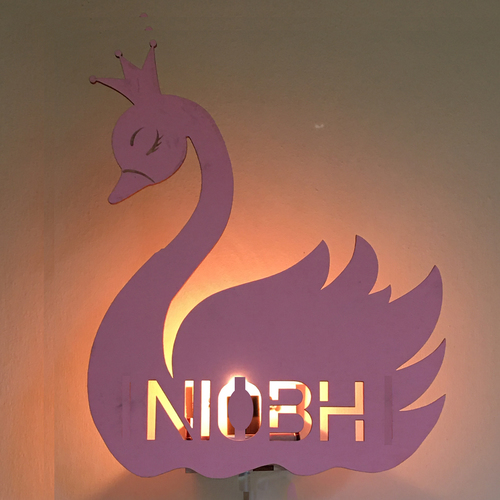 Wooden lamp Swan Wooden lamp Swan