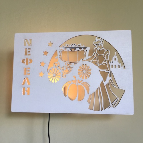 Wooden lamp Cinderella Wooden lamp Cinderella
