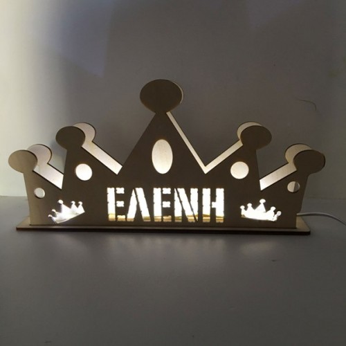 Wooden lamp Crown Wooden lamp Crown