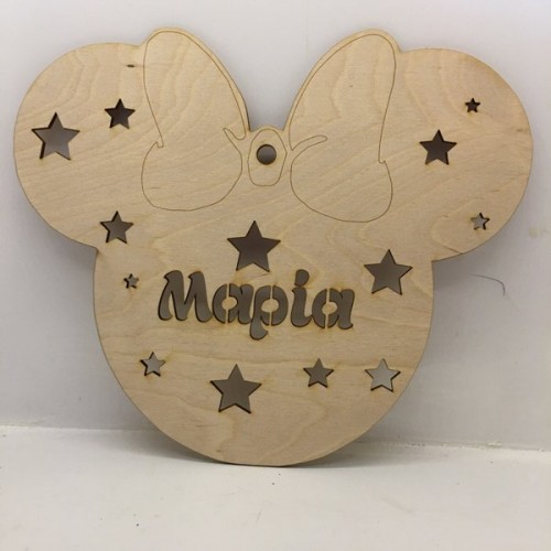Wooden lamp minnie mouse head Wooden lamp minnie mouse head