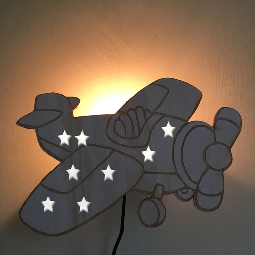 Wooden lamp Airplane Wooden lamp Airplane