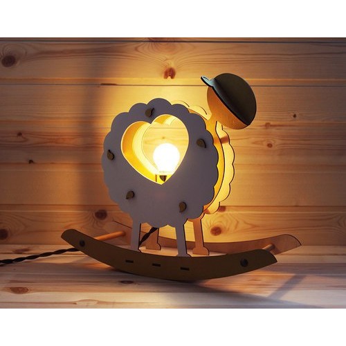 Wooden lamp Horse Wooden lamp Horse