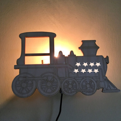 Wooden lamp Train Wooden lamp Train