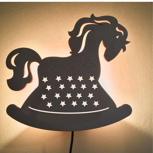 Wooden lamp Horse Wooden lamp Horse