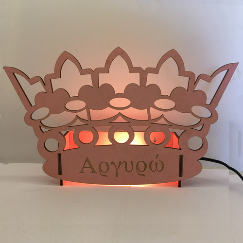 Wooden lamp Crown Wooden lamp Crown