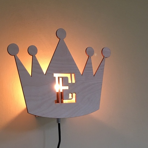 Wooden lamp Crown Wooden lamp Crown