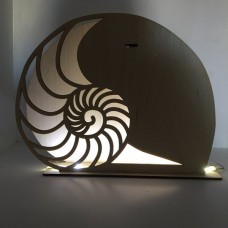 Wooden shell lamp