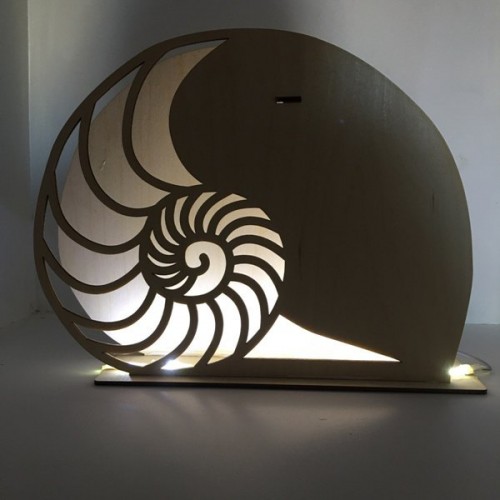 Wooden shell lamp Wooden shell lamp