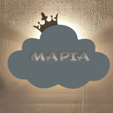 Wooden cloud with name of your choice