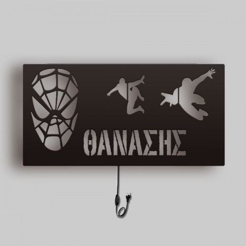 Wooden lamp – Spiderman Wooden lamp – Spiderman