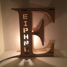Wooden lamp – Monogram 