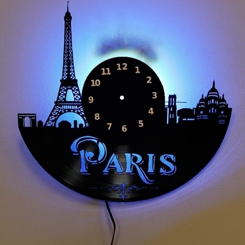 Wooden Paris lamp – clock Wooden Paris lamp – clock