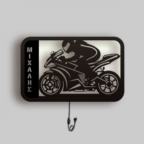 Wooden lamp – Motorbike Wooden lamp – Motorbike