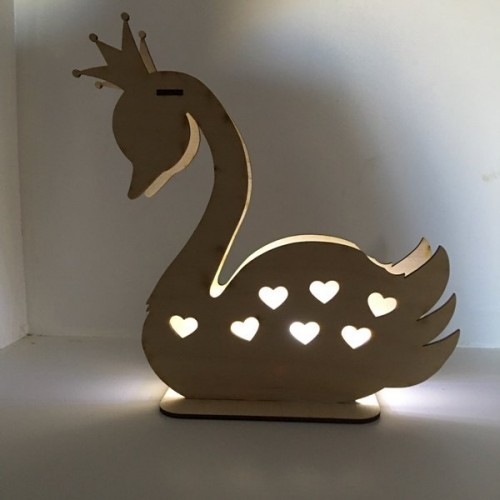 Wooden lamp – Swan Wooden lamp – Swan