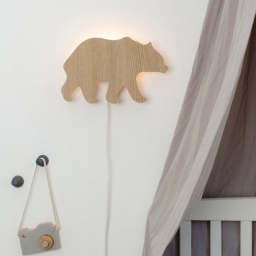 Wooden lamp Bear