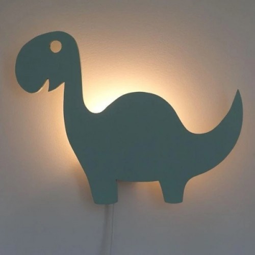 Wooden lamp dinosaurs
