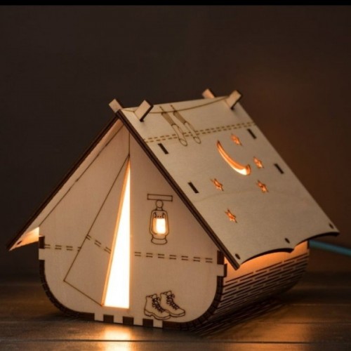 Wooden lamp  scene